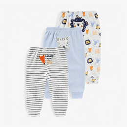 Tiny Family® Cute Animal Print Baby Pants – 3-Piece Set