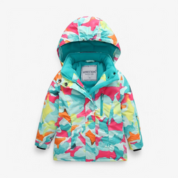 Tiny Family® Girls Camouflage Ski Jacket – Waterproof